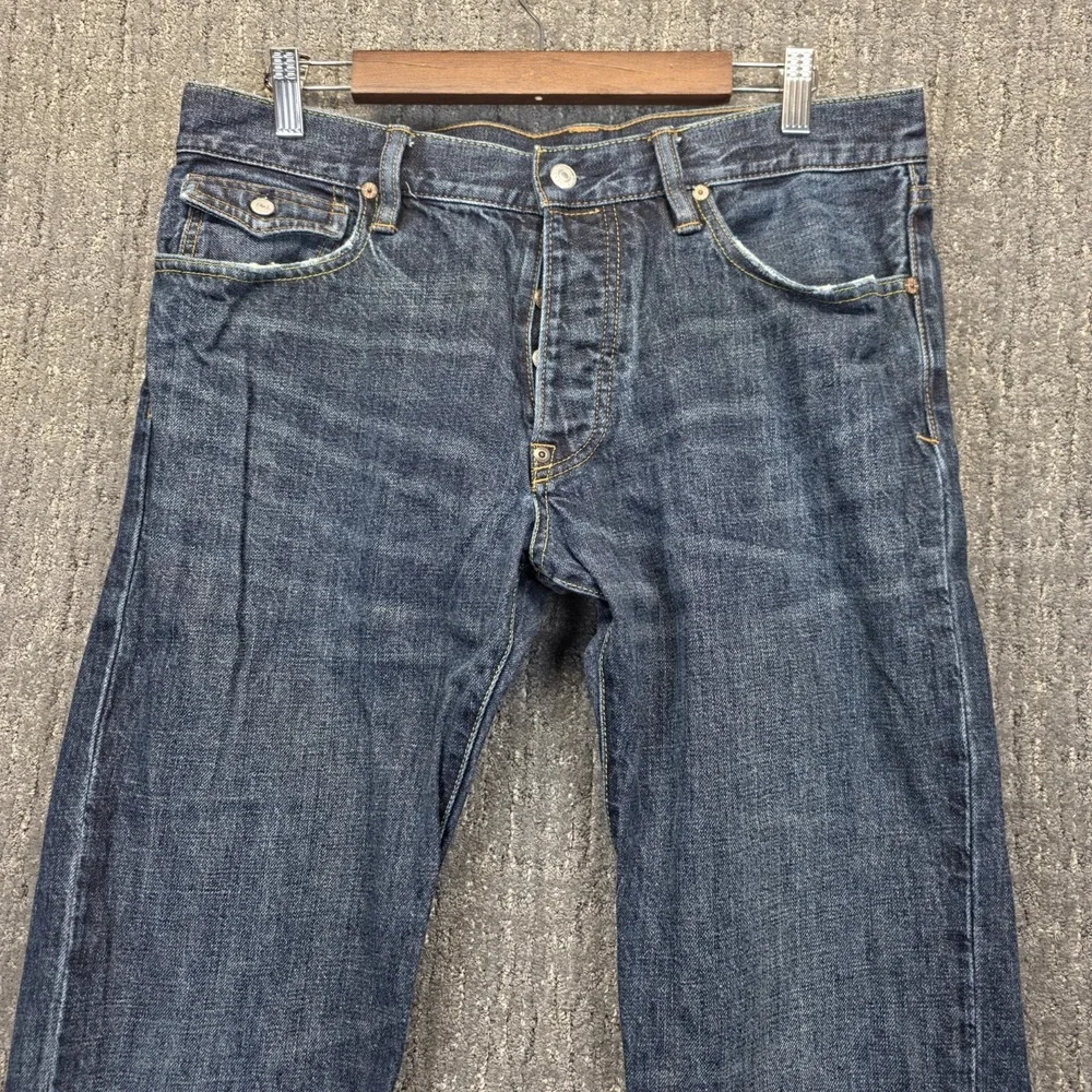 Polo Ralph Lauren Rockland 320 Jeans Men 34x34 Button Fly Distressed Flap Pocket
